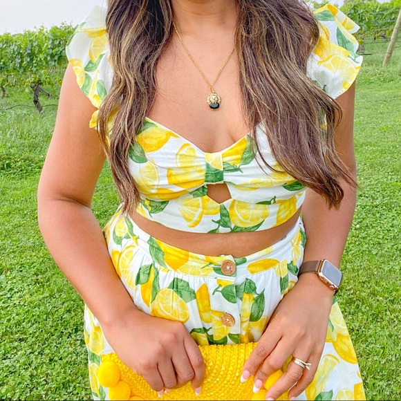 BCBG summer lemon print skirt NWT - Picture 4 of 5